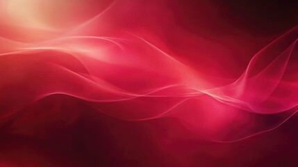 Poster - Elegant waves of red light a stunning abstract representation of fluid motion and energy