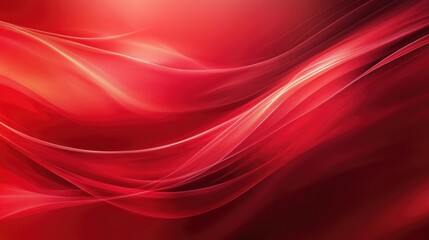 Poster - Dynamic flow of red waves a visual symphony of motion and emotion