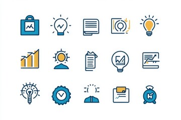 Coaching and Mentoring Line Icons