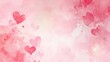 © nikomsolftwaer - A romantic watercolor background featuring soft pink hearts for love and affection themes