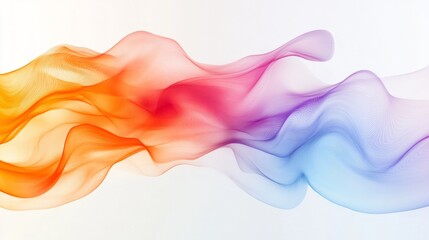 Fototapete - Abstract vector art with overlapping shapes, white background