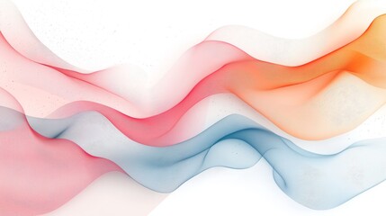 Fototapete - Abstract vector art with overlapping shapes, white background