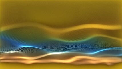 Aufkleber - Golden Abstract Background Seamless Loop Waves A Stunning Piece of Digital Art Representing Captivating Fluid Motion