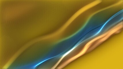 Aufkleber - Golden Abstract Background Seamless Loop Waves A Stunning Piece of Digital Art Representing Captivating Fluid Motion