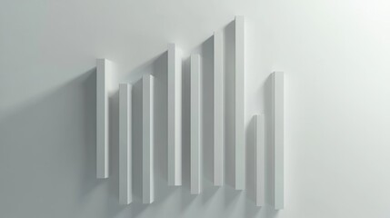 Fototapete - Abstract White Geometric Design on a Light Background