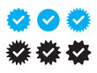 © Rama - Social media and Profile Verified badge icon. Check and Approved, Accept, Instagram verified badge icon. vector illustration.