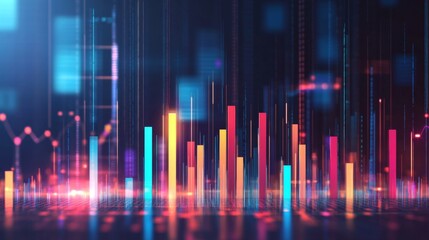 Poster - Colorful Data Visualization with Digital Elements