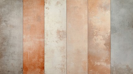 Poster - Subtle textures of weathered concrete panels with warm and cool tones in a modern setting