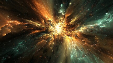 Poster - Explosive Cosmic Burst in Vibrant Colors