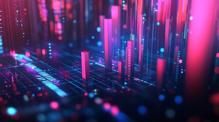 Aufkleber - Abstract Digital Data Visualization Concept
