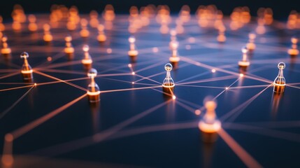 Poster - Network Connection Concept with Light Effects