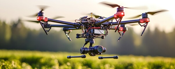 Smart agriculture system with drones monitoring crop growth and irrigation through sensors