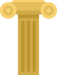Poster - this illustration shows a golden greek column, an iconic element of classical architecture