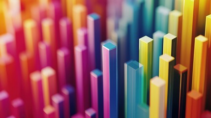 Poster - Colorful Abstract Structures in Vertical Arrangement