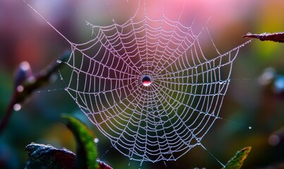 Morning Dew on Spider Webs