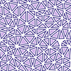 Poster - Tileable abstract background with rounded solid shapes in frames. Medium-sized triangles in a one-tone colored style. Repeatable pattern and seamless vector illustration.