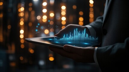 Poster - Digital Analytics Display on Tablet Screen