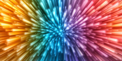 Poster - A harmonious blend of colors radiates outward, creating a mesmerizing explosion that captivates the viewer's senses