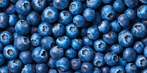 A close-up image of fresh blueberries, showcasing their vibrant blue color and natural texture. Perfect for food lovers and health enthusiasts. Ideal for websites, blogs, and marketing materials. AI