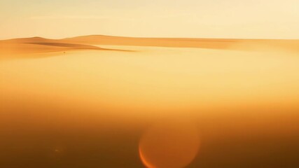 Poster - Sunlight piercing through a dense atmospheric haze creates a surreal landscape filled with vibrant colors. The interplay of light and haze transforms the environment into a dreamlike scene