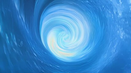 Aufkleber - Blue liquid is swirling, creating a mesmerizing vortex. The animation has a surreal and abstract quality, making it suitable for a variety of creative projects