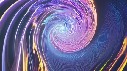 Aufkleber - Morphing spheres create a vibrant, colorful swirl in this seamless animation. The hypnotic motion showcases a fluid blend of bright hues, forming a mesmerizing visual effect