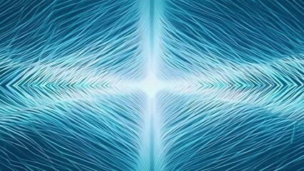 Aufkleber - Waves of blue energy emanating from a bright light source. This surreal animation is ideal for projects related to technology, science, and the future