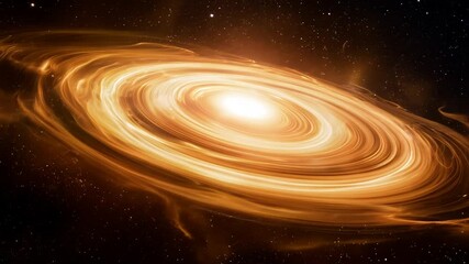 Wall Mural - Swirls VastnessSpiral Amber Galaxy Mesmerizing Universe space outer astronomy nebula milky way star yellow orange swirl cosmic astronomic celestial aethereal vibrant interstellar majestic radiant mys