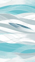 Poster - Abstract Background With Wavy Lines and Mesh Pattern.
