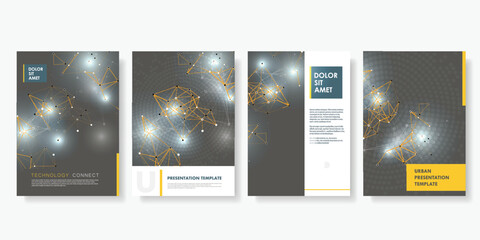 Poster - Business card for wallpaper design. Vector illustration graphic design elements. Abstract modern print set. Business card. Web connect design set templates