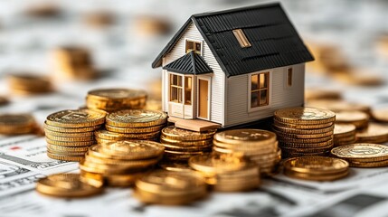 Gold coins (financial security) stacked in a pyramid