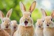 © serdon - Stock technology-generated group of surprised rabbits