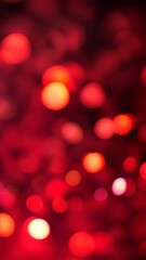 Poster - Red bokeh abstract background with defocused light circles