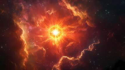 Wall Mural - vibrant galactic nebula in space cosmic night sky with supernova, astronomy universe wallpaper. gala