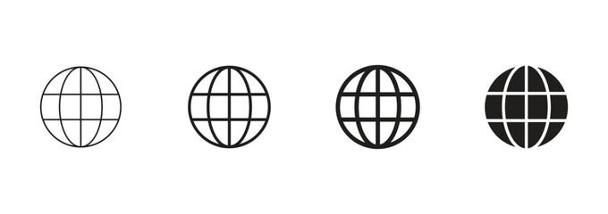 Wall Mural - globe icon set. web icon page symbol vector