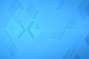 Abstract blue technology hexagonal background