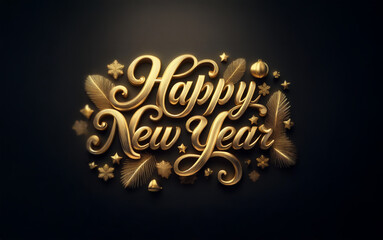 Poster - Gold lettering spelling 