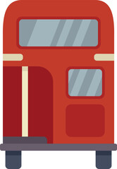 Poster - Simple vector illustration of the back of a red double decker bus, a popular mode of transportation in london