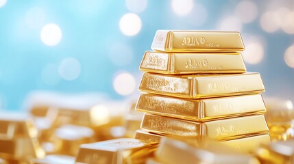 Stack of gold bars with overlaying inflation arrows, symbolizing gold as a reliable asset during inflation spikes