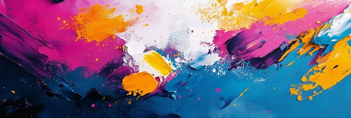 Aufkleber - Abstract painting with vibrant colors