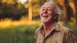 © Berkah - Outdoor portrait of happy older white man.