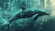 © khodijah - Digital Dolphin Soaring Over a Futuristic City