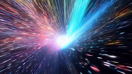 Wall Mural - fiery fractal fireworks illuminate the night sky with a burst of colorful light and energy