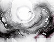 © 100ME - 水面に一滴の水が落ちて生じる静かな波紋を描き、その波紋が空白の中で広がる様子を描写した精神世界