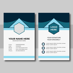 Wall Mural - Business id card template with minimalist elements design
