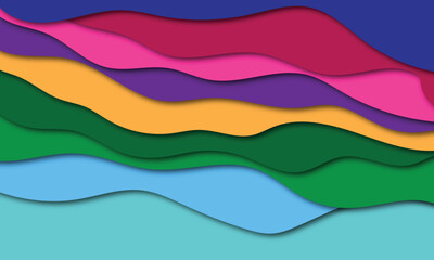 Poster - Modern Abstract Dynamic Colorful Background with Different Waves