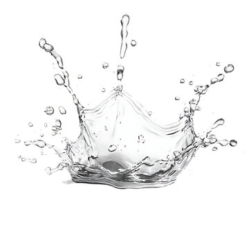 A close-up shot of a water splash frozen in mid-air, creating a visually captivating abstract design.