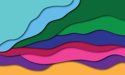 Poster - Modern Abstract Dynamic Colorful Background with Different Waves