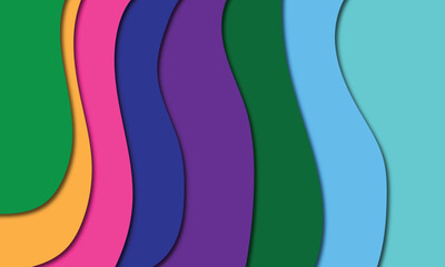 Poster - Modern Abstract Dynamic Colorful Background with Different Waves