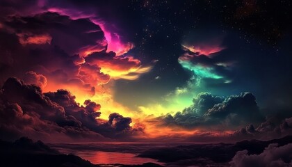 Wall Mural - Stunning Gradient Effects for a Serene Nighttime Wallpaper